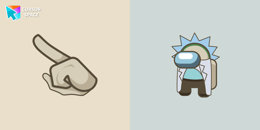 Among Us Rick Sanchez Character cursor